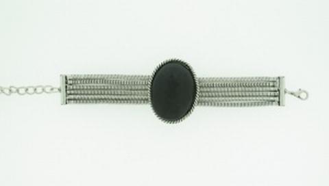 Armband natuursteen 474772 | Armband met natuursteen zwart