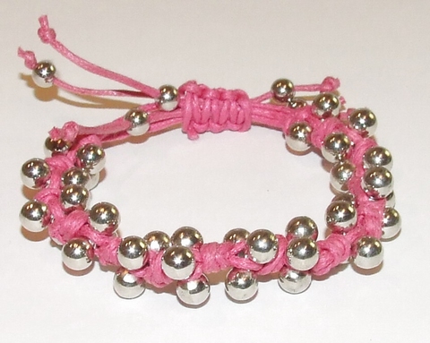 Armband roze 22301 | Armband hard roze helemaal hot!