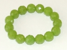 Armband groen glaskralen 90875 | Groene glaskralen armband 
