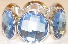 Armband blauw 03339 | Armband met blauwe strass stenen 